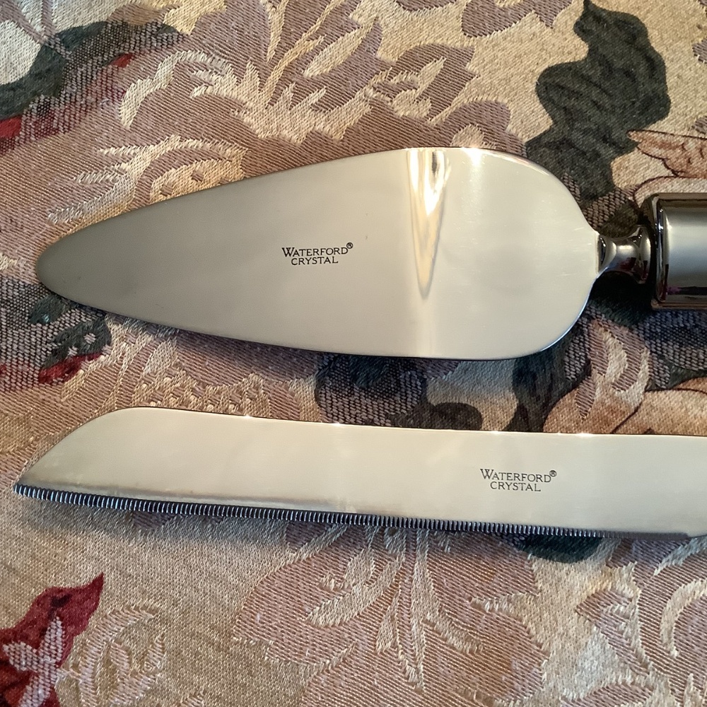 WATERFORD CRYSTAL KNIFE AND CAKE SERVER,never used,excellent  condition, - Picture 4 of 4